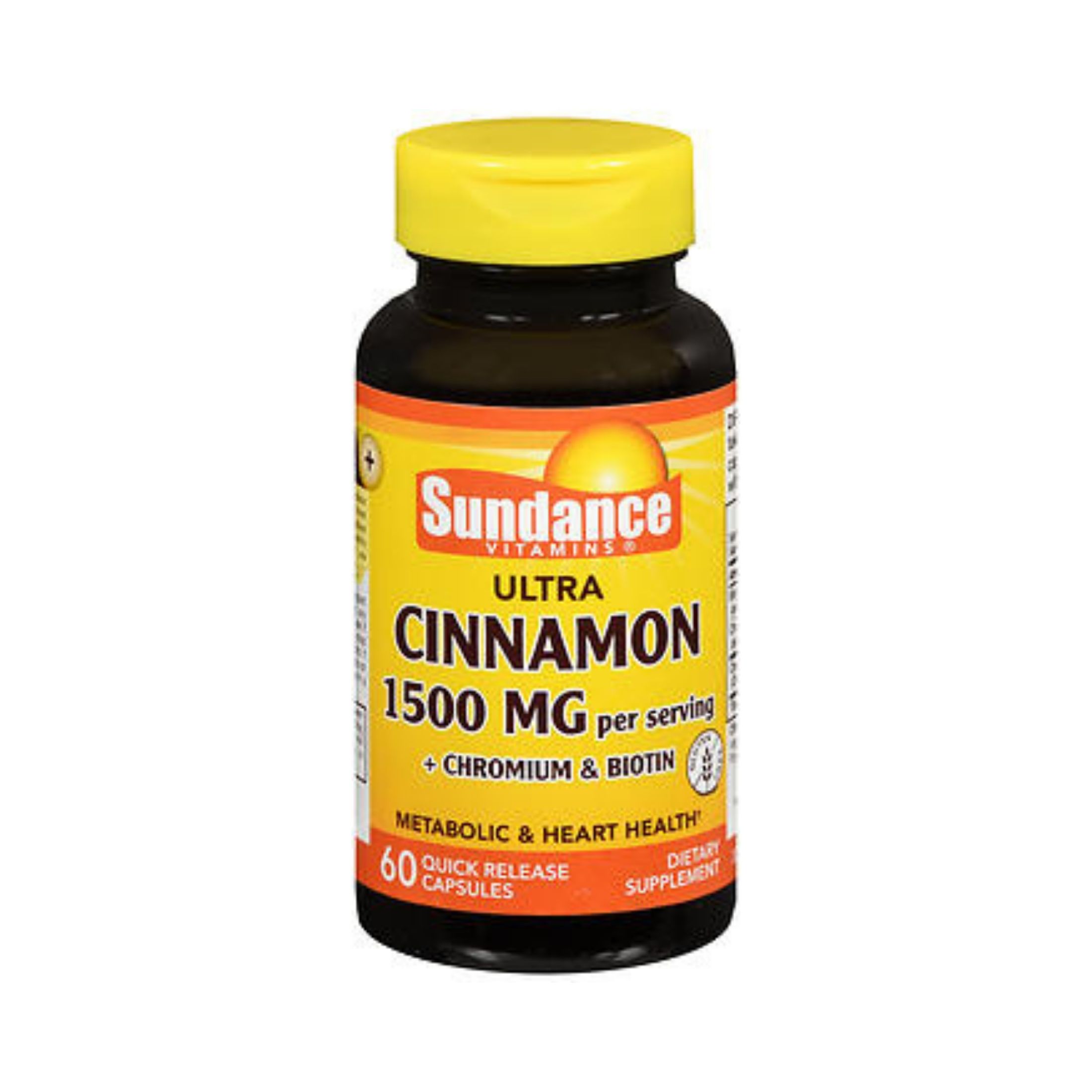 Sundance Ultra Cinnamon 1500 Mg Per Serving + Chromium & Biotin - 60 Capsules