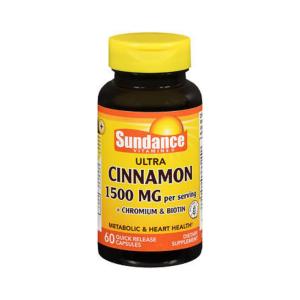 Sundance Ultra Cinnamon 1500 Mg Per Serving + Chromium & Biotin - 60 Capsules