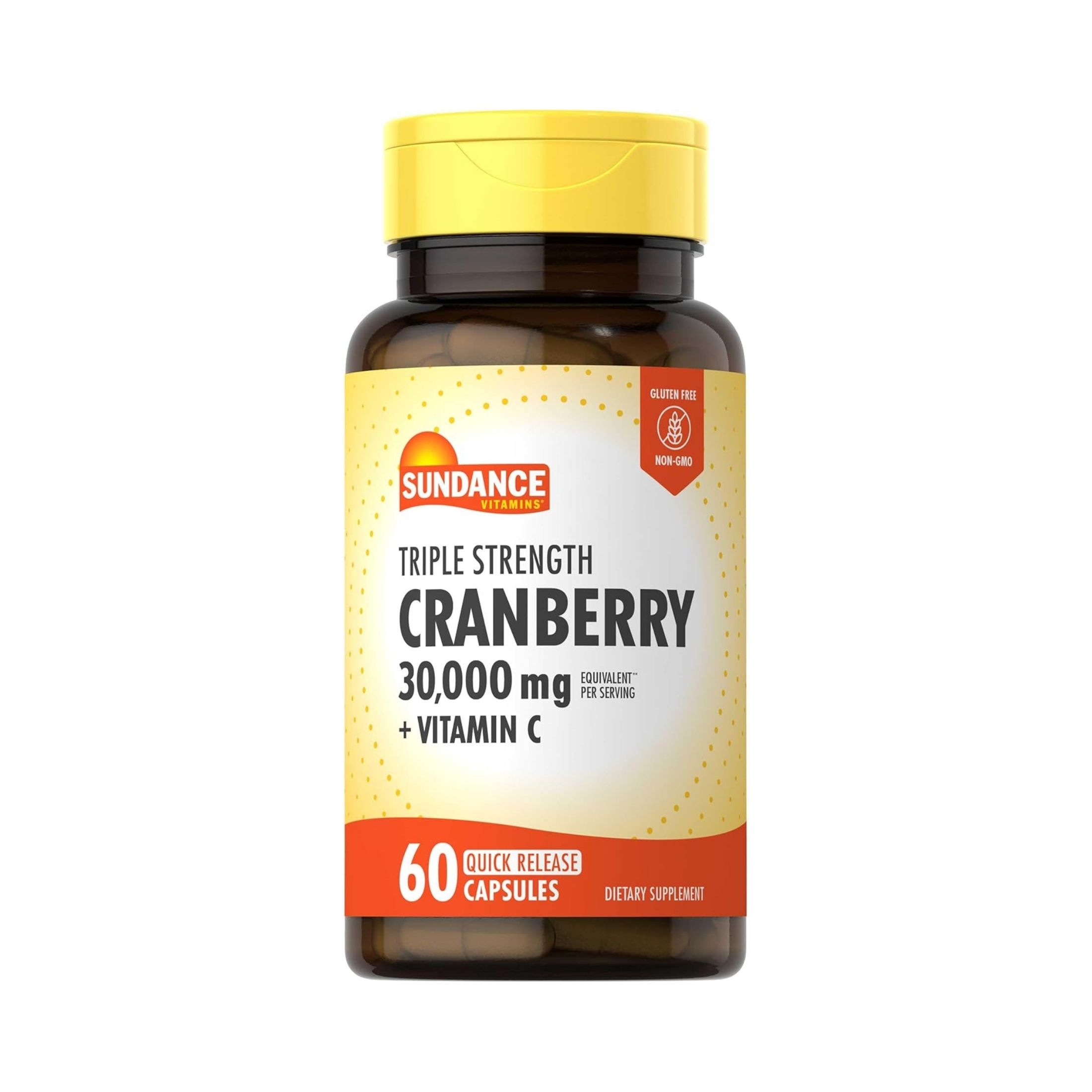 Sundance Vitamins Ultra Triple Strength Cranberry 15,000 Mg + Vitamin C - 60 Capsules