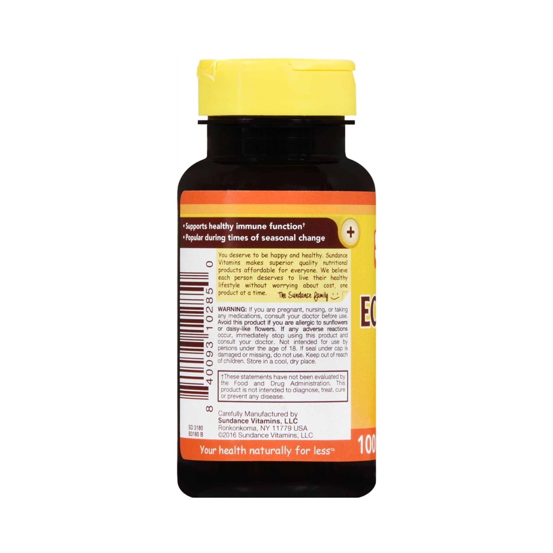 Sundance Echinacea 400 Mg Quick Release – 100 Capsules