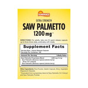 Sundance Vitamins Saw Palmetto 1200 Mg - 100 Capsules