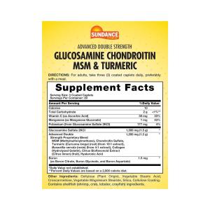 Sundance Vitamins Glucosamine Chondroitin + MSM Caplets