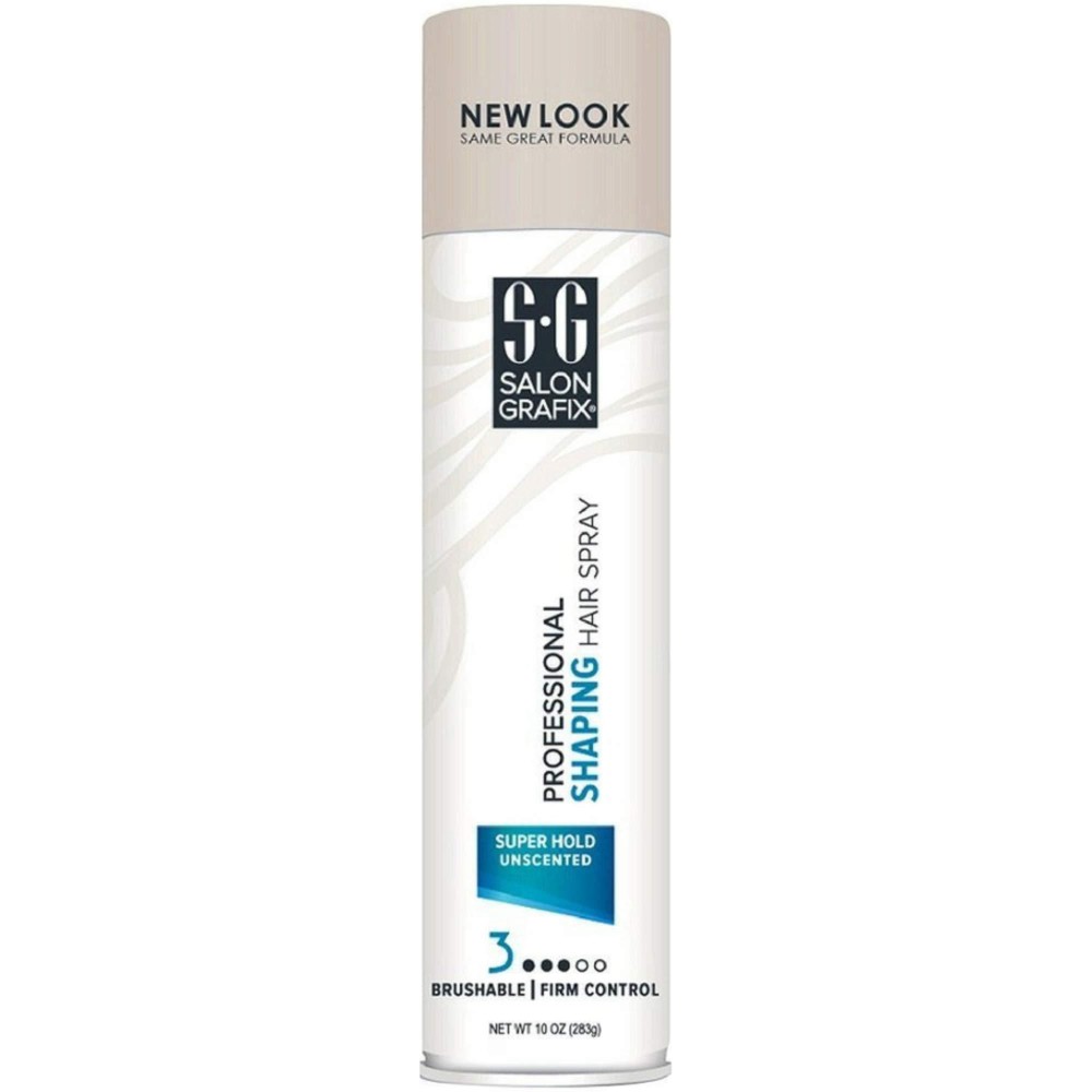 Salon Grafix Professional Super Hold Unscented Shaping Hair Spray 10 Oz. Aerosol Can