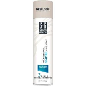 Salon Grafix Professional Super Hold Unscented Shaping Hair Spray 10 Oz. Aerosol Can