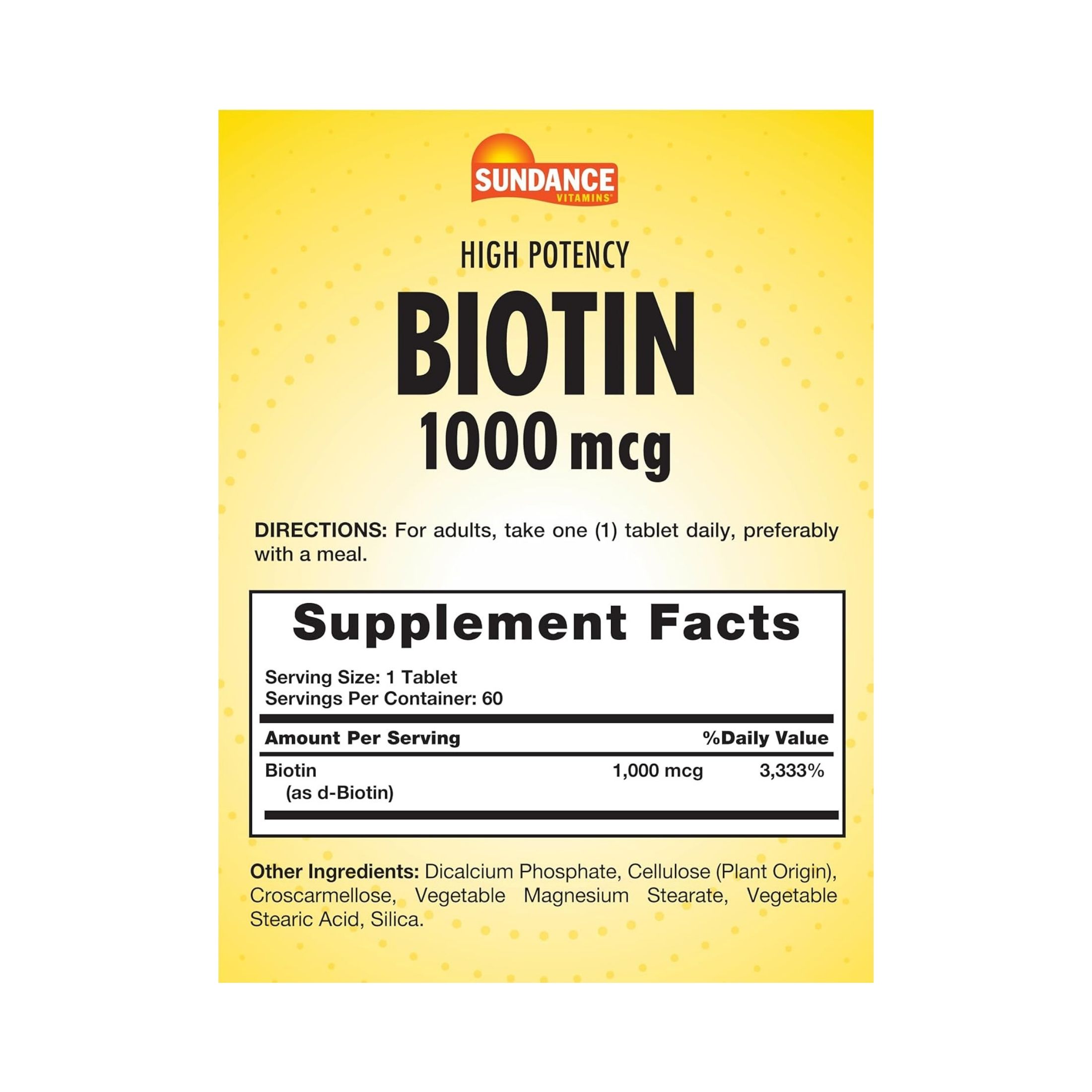 Sundance High Potency Biotin 1000 Mcg Softgels