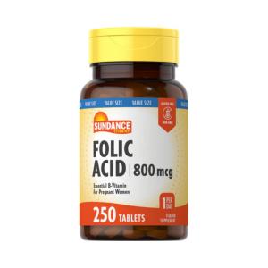 Sundance Vitamins Folic Acid 800 Mcg Tablets