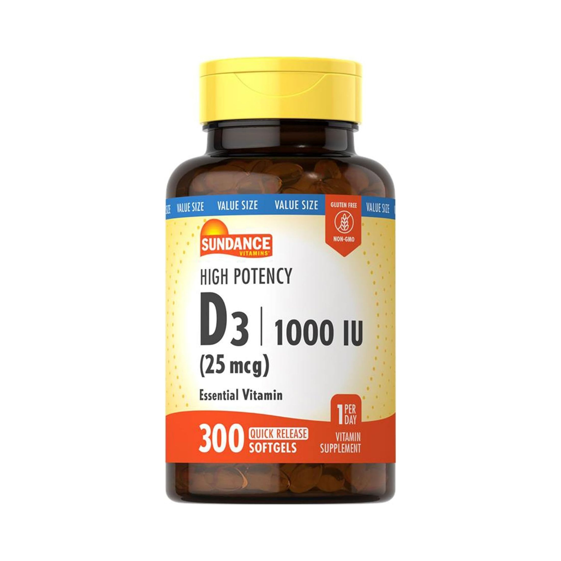 Sundance D3 Quick Release Softgels, 1000 IU, 300 Tabs