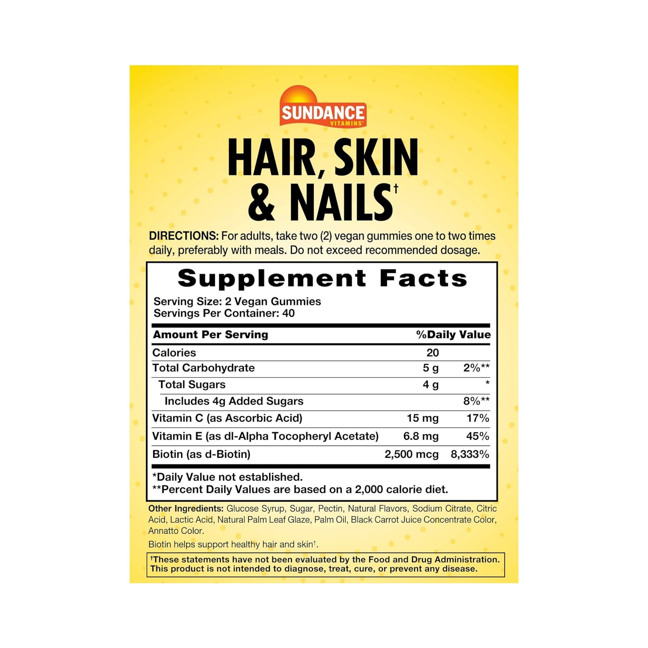 Sundance Hair - Skin & Nails Gummies, 80 Tabs