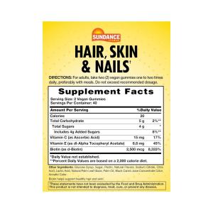 Sundance Hair - Skin & Nails Gummies, 80 Tabs