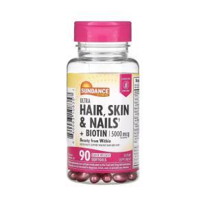 Sundance Hair Skin & Nails With Biotin Softgels 5000 Mcg