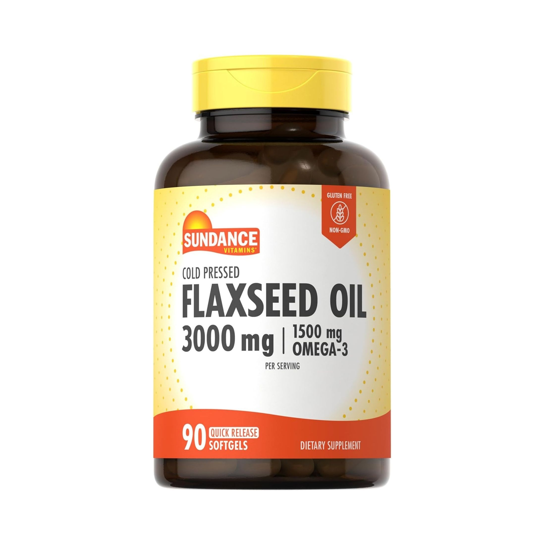 Sundance Vitamins Flaxseed Oil Softgels, 1000 Mg, 90 Tabs