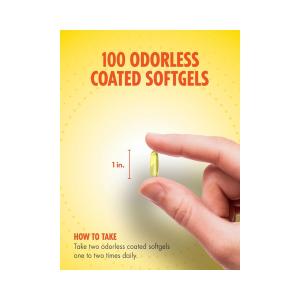 Sundance Vitamins Odorless Fish Oil - Omega-3 Softgels, 100 Tabs