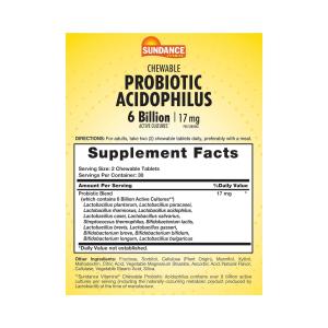 Sundance Vitamins Probiotic Acidophilus - 60 Chewable Tablets
