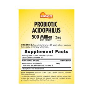 Sundance Probiotic Acidophilus Quick Release - 60 Capsules