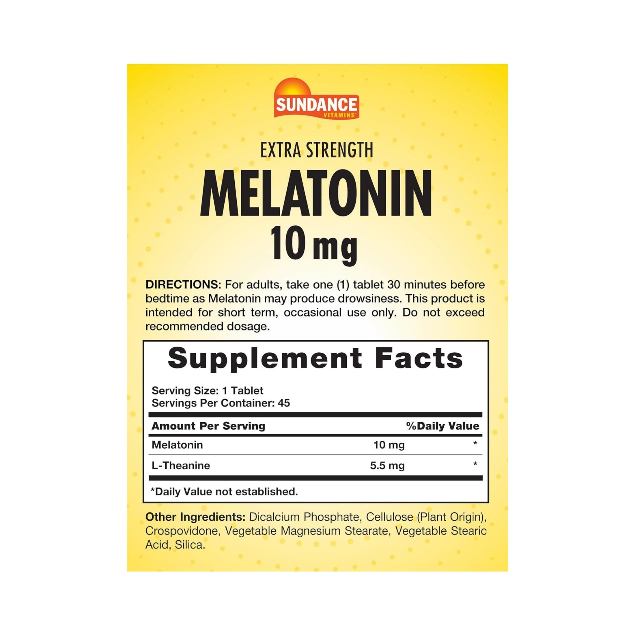 Sundance Vitamins Melatonin 10 Mg – 45 Tablets