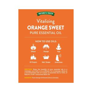 Nature's Truth Essential Oil, Pure, Vitalizing, Orange Sweet, Aromatherapy 0.51 Fl Oz