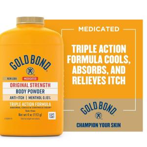 Gold Bond Medicated Original Strength Body Powder, 4 Oz, 4 Ounce