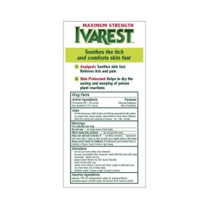 Ivarest Poison Ivy Itch Spray, Maximum Strength 3.4 Fl Oz
