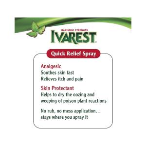 Ivarest Poison Ivy Itch Spray, Maximum Strength 3.4 Fl Oz