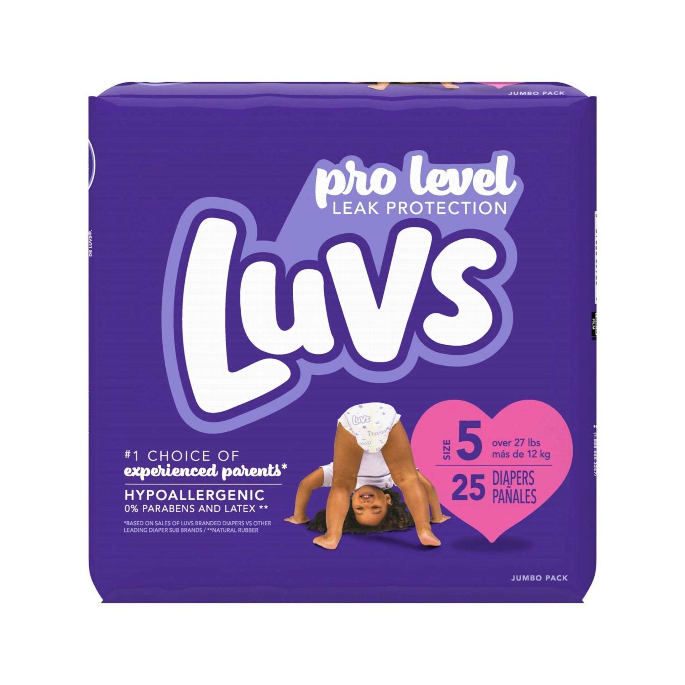 Luvs Pro Level Leak Protection Size 5 Diapers Jumbo