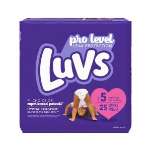 Luvs Pro Level Leak Protection Size 5 Diapers Jumbo