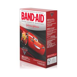 Band-Aid Brand Adhesive Bandages Featuring Disney-Pixar Cars For Kids, Assorted Sizes, 20 Count
