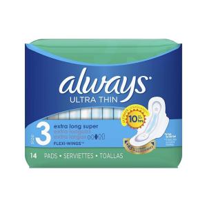 Always Pads, Ultra Thin, Flexi Wings, Extra Long Super, Size 3