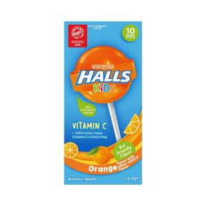 Halls Kids Vitamin C Pops, Orange Flavor