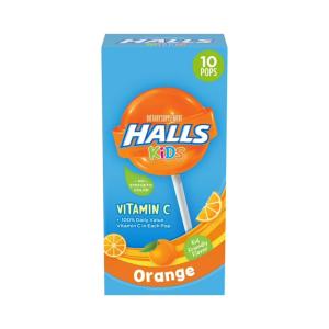 Halls Kids Vitamin C Pops, Orange Flavor