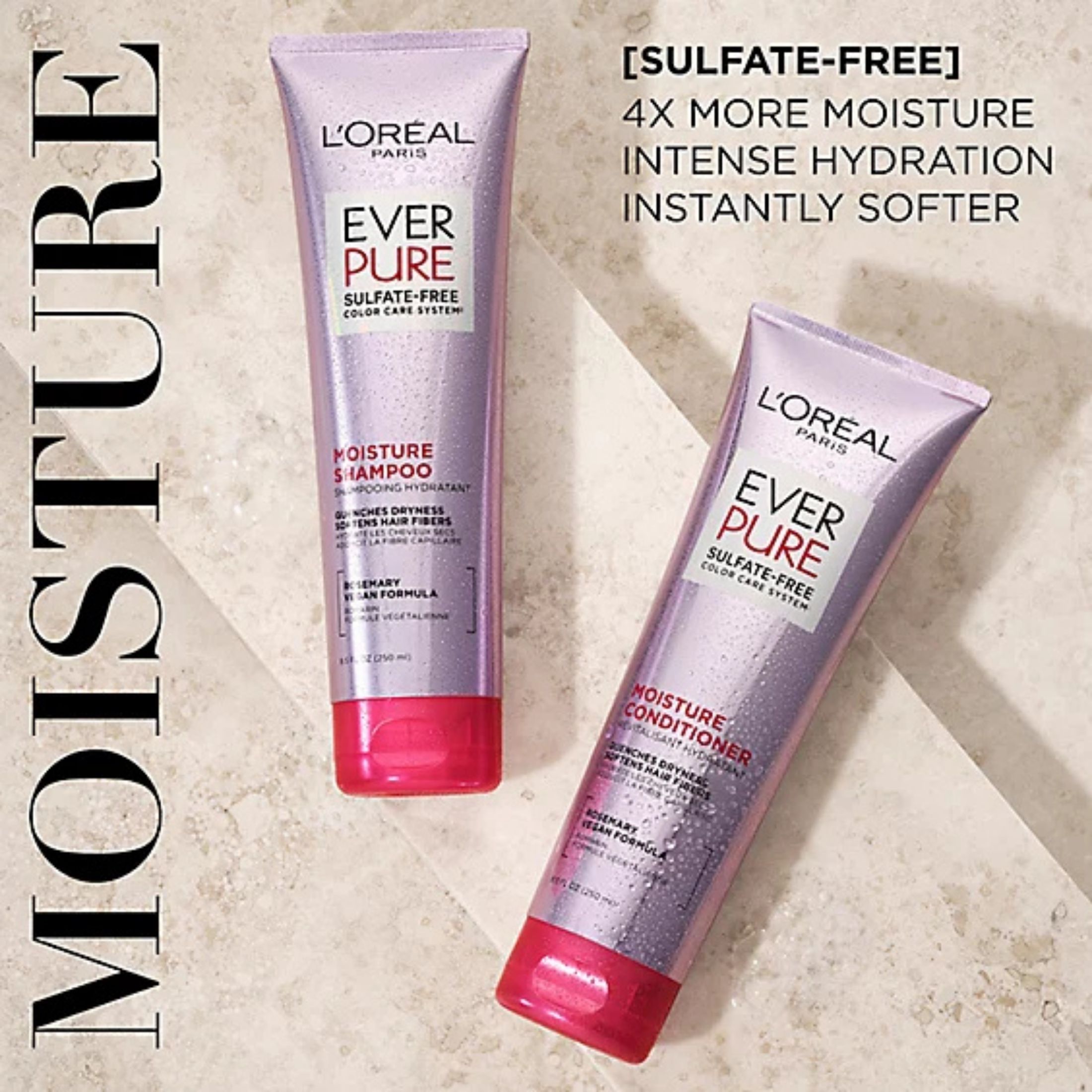 L'Oreal Paris EverPure Moisture Sulfate Free Conditioner For Color-Treated Hair, Rosemary, 8.5 Fl; Oz (Packaging May Vary)