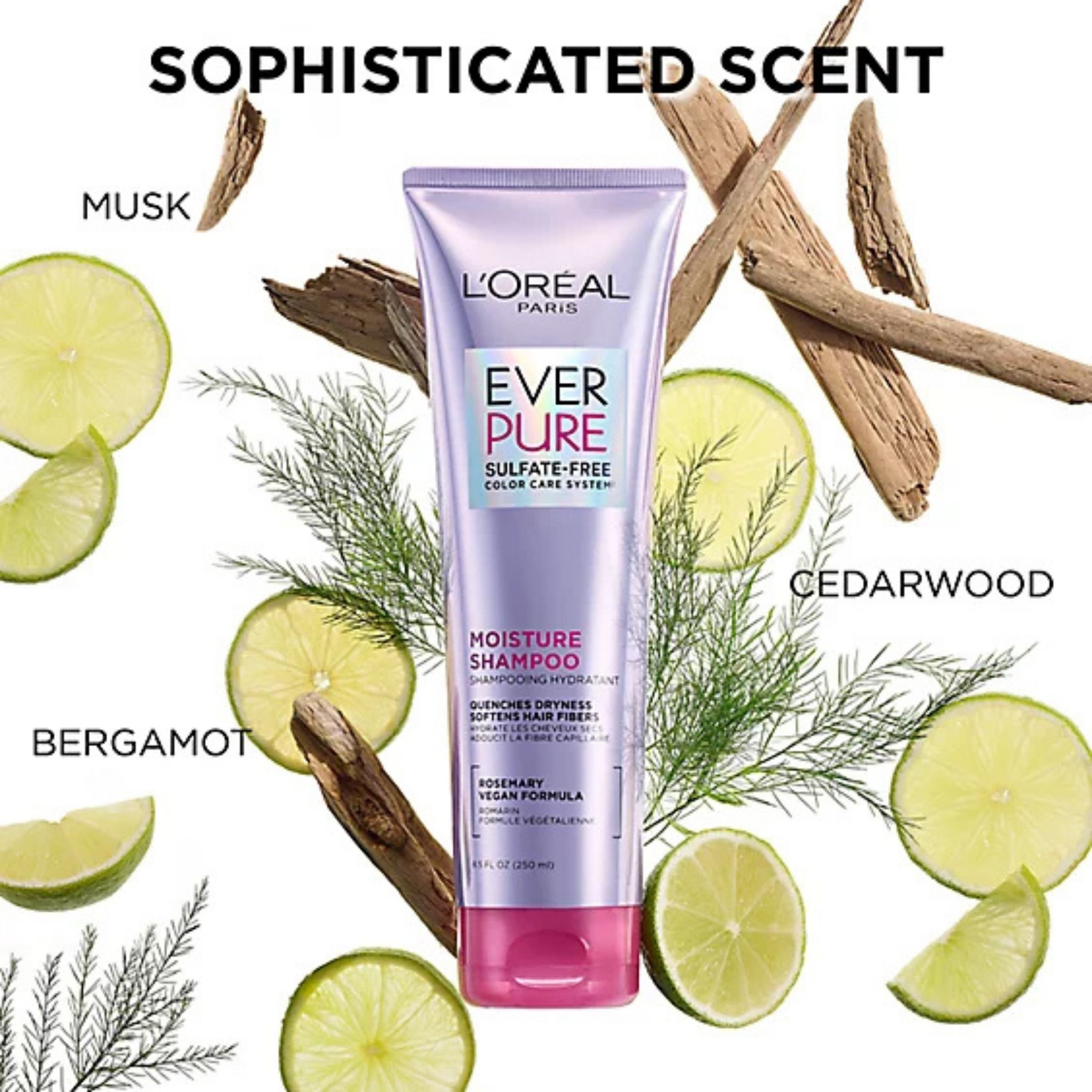 L'Oreal Paris EverPure Moisture Sulfate Free Conditioner For Color-Treated Hair, Rosemary, 8.5 Fl; Oz (Packaging May Vary)