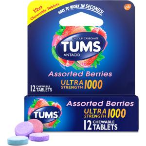 Tums 12 Count Ultra Strengh As Sorted Berry