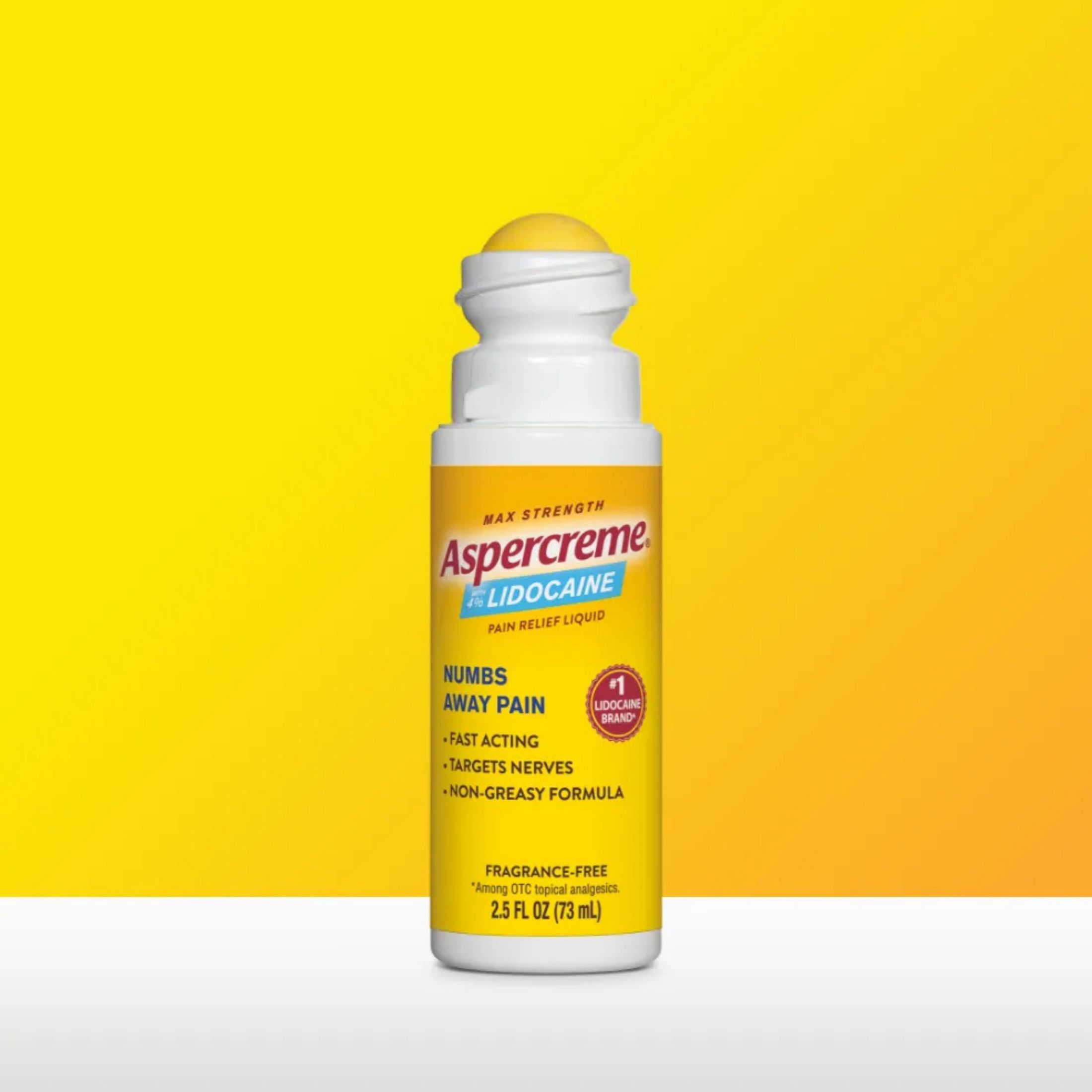 Aspercreme Pain Relief Liquid, Roll-On, Max Strength, Fragrance Free, 2.5 Fl Oz