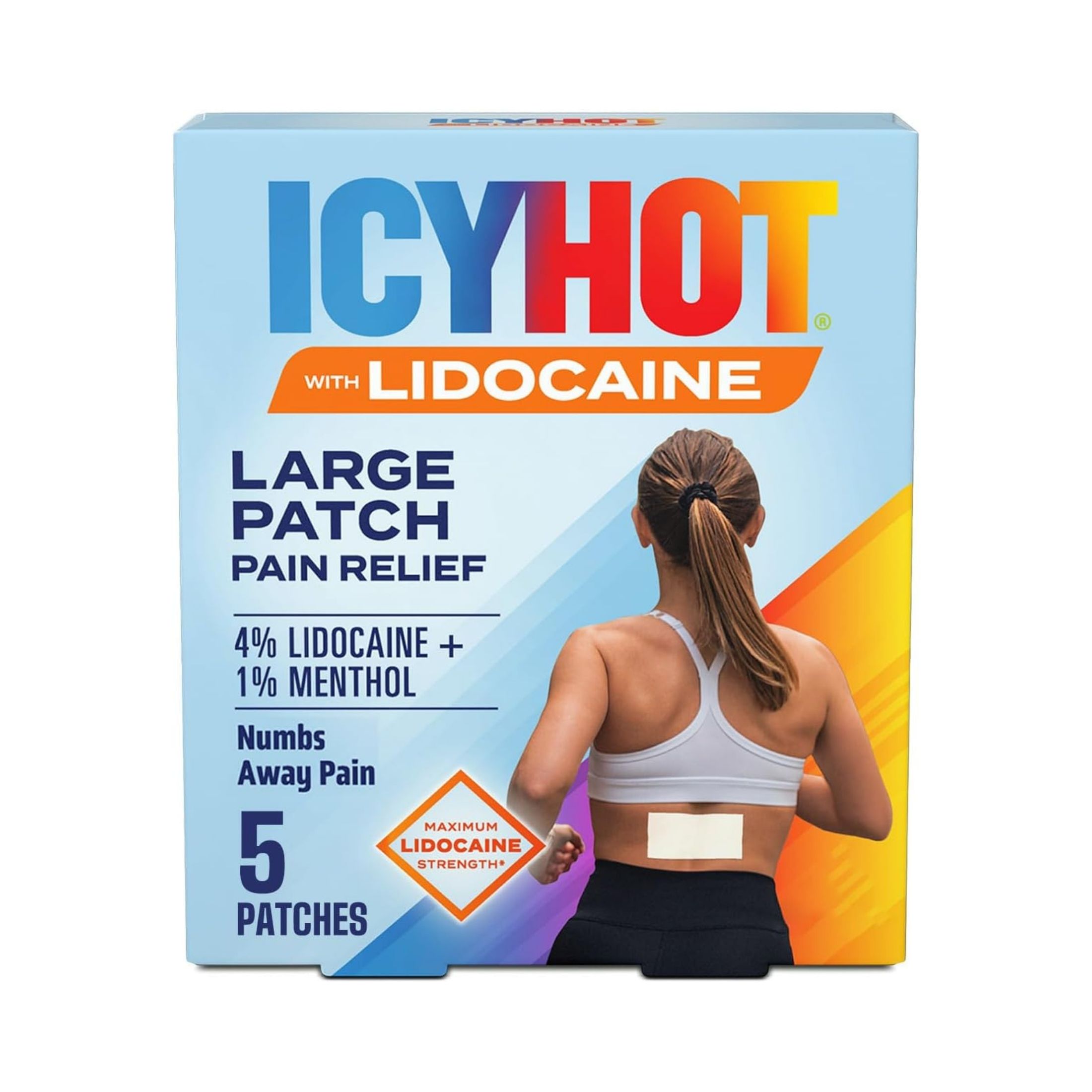 Icy Hot Max Lidocaine 4% And Menthol 1% Pain Relief Patch