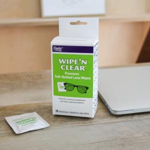 Flents Wipe 'N Clear Lens Wipes, Pre-Moistened