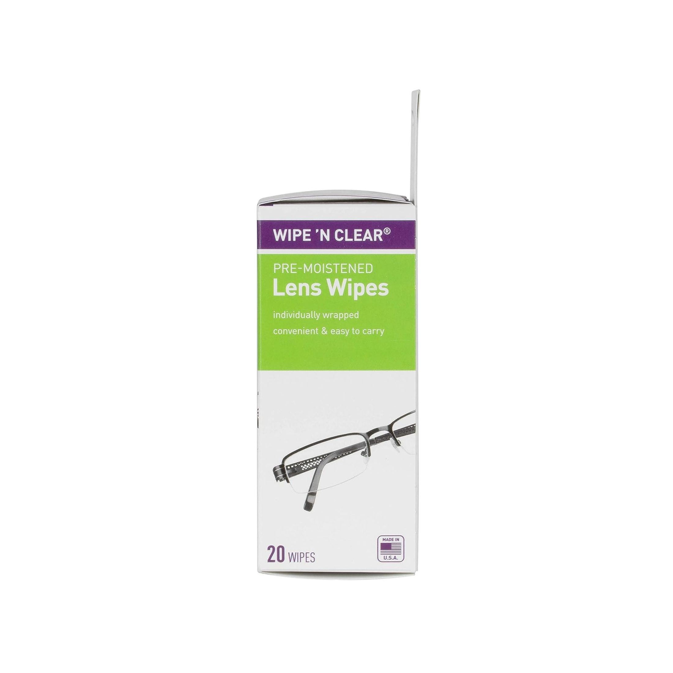 Flents Wipe 'N Clear Lens Wipes, Pre-Moistened