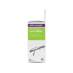 Flents Wipe 'N Clear Lens Wipes, Pre-Moistened