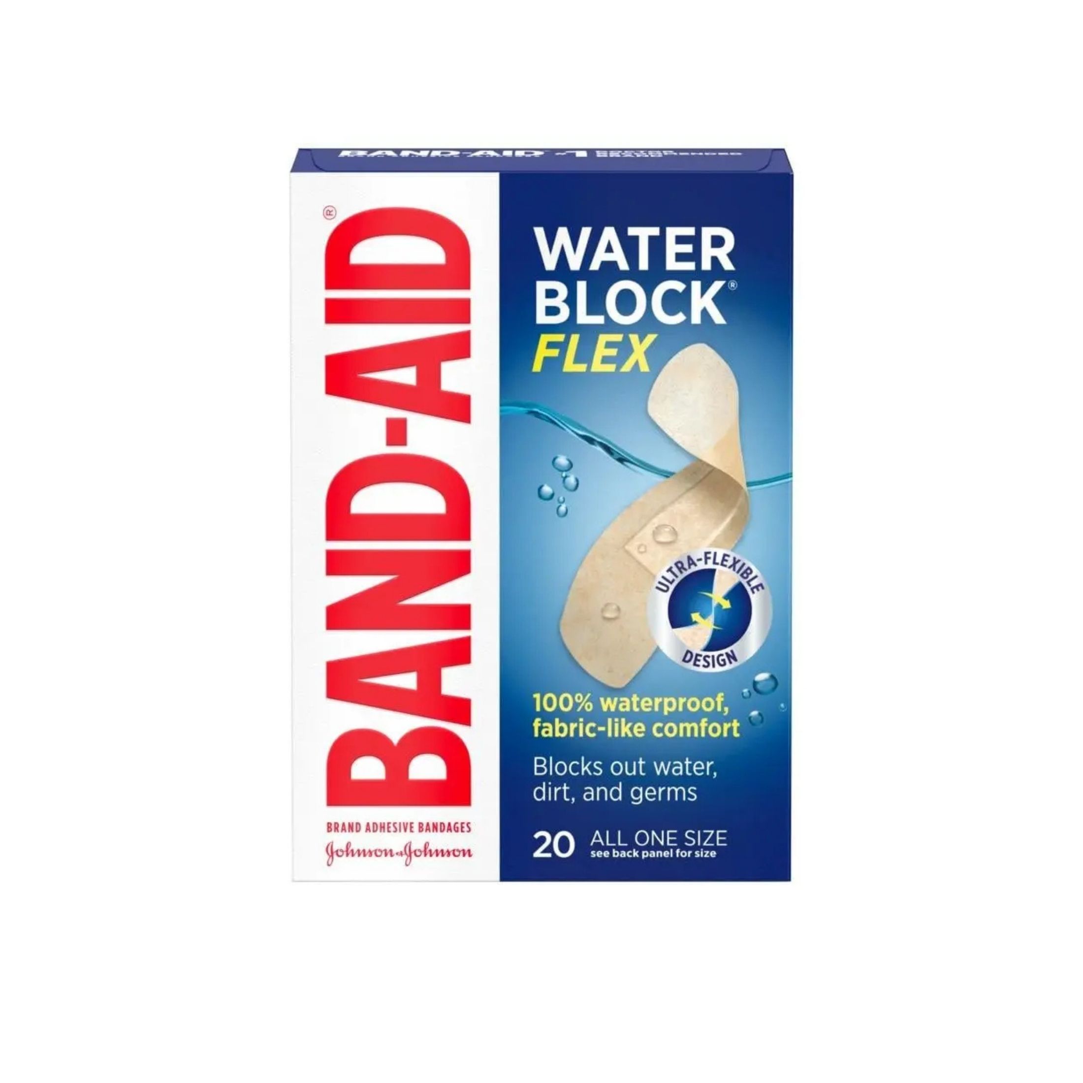 Band-Aid Brand Water Block Flex All One Size Adhesive Bandages