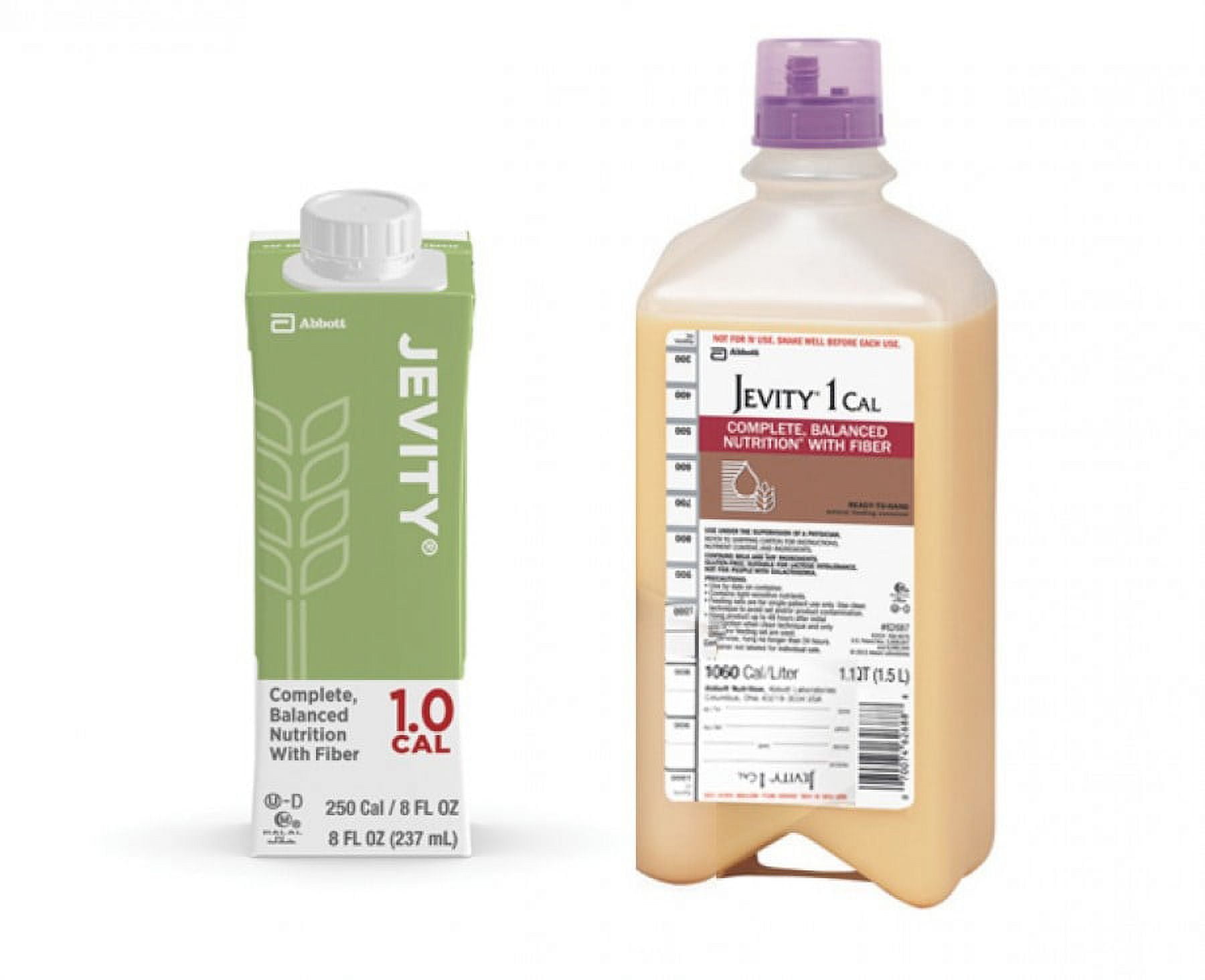 Jevity 1.0 Cal with Fiber 1 - Unflavored, 1000 mL RTH Container, Case