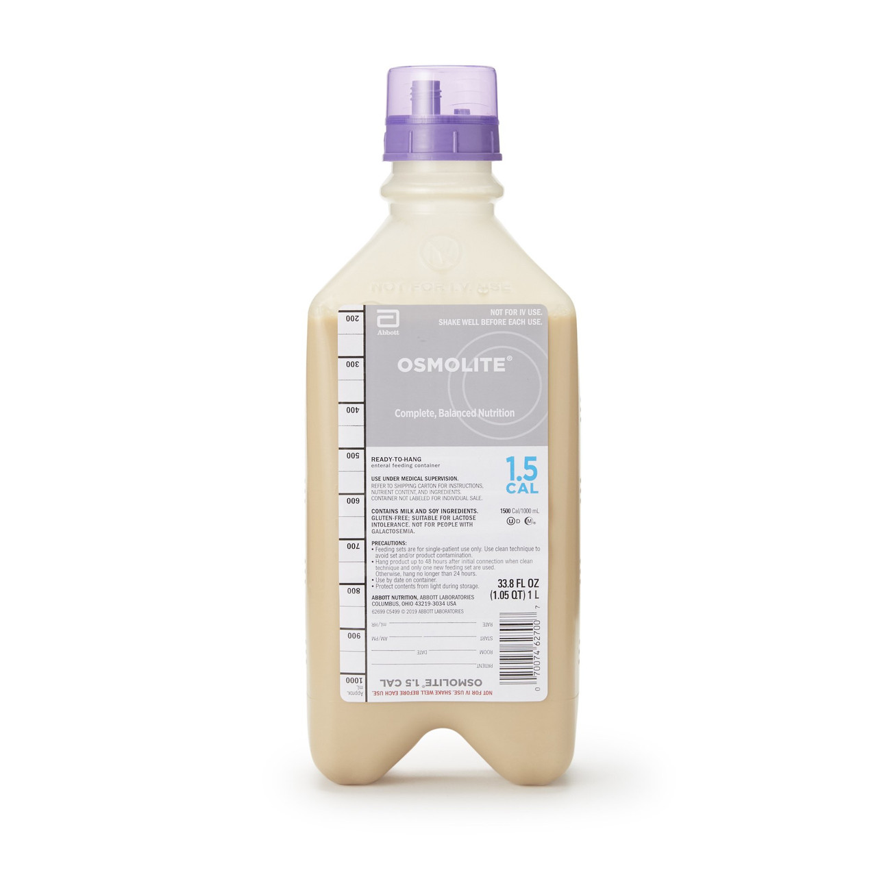 Osmolite 1.5 Cal Unflavored Tube Feeding Formula 33.8 Oz Bottle