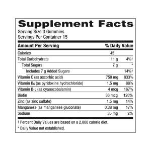 Emergen-C Immune Support Gummies With 500 Mg Vitamin Folic Acid, And B Vitamins Orange, Tangerine, Raspberry