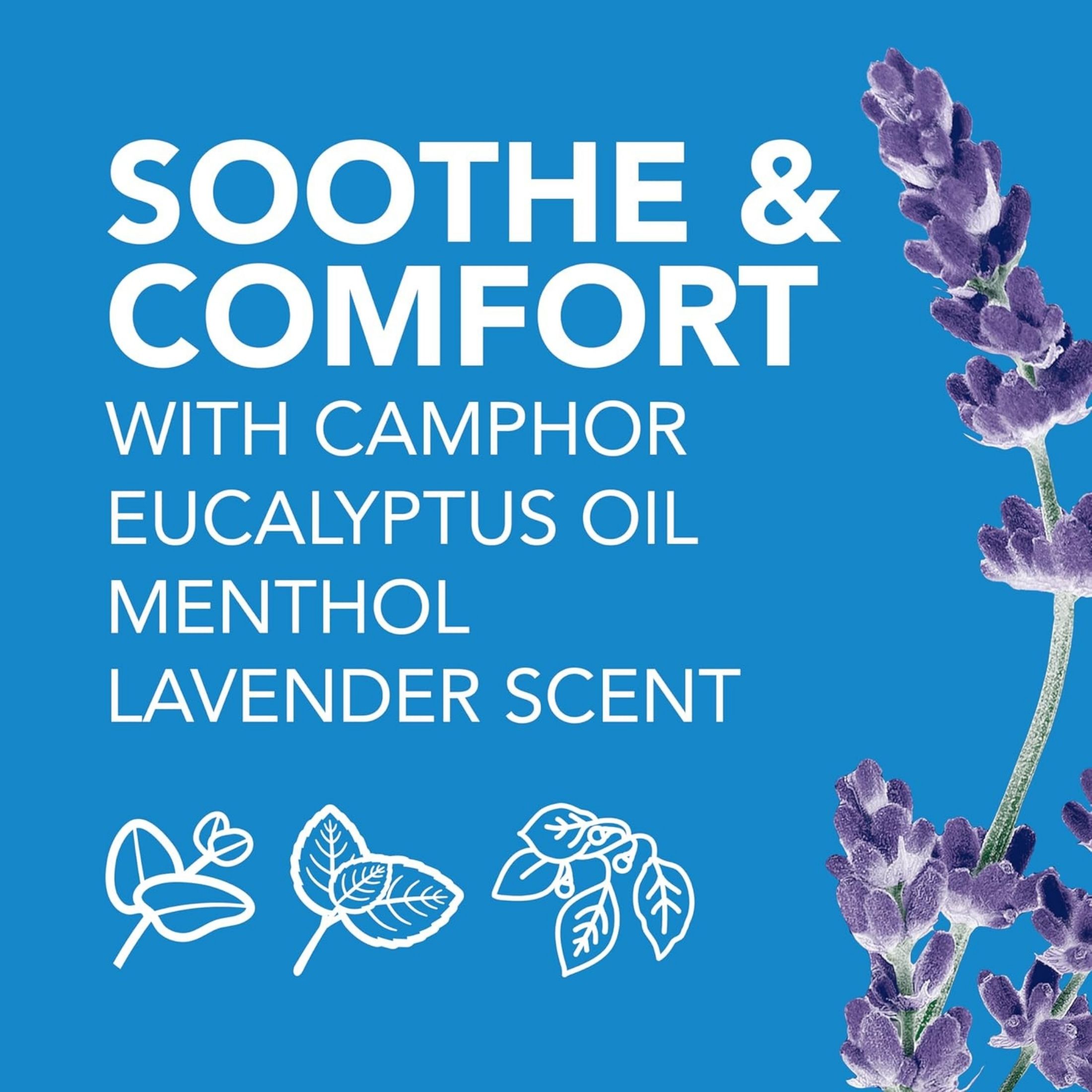 Vicks Vaporub, Lavender Scent, Cough Suppressant, Topical Chest Rub & Analgesic Ointment, 1.76 Oz