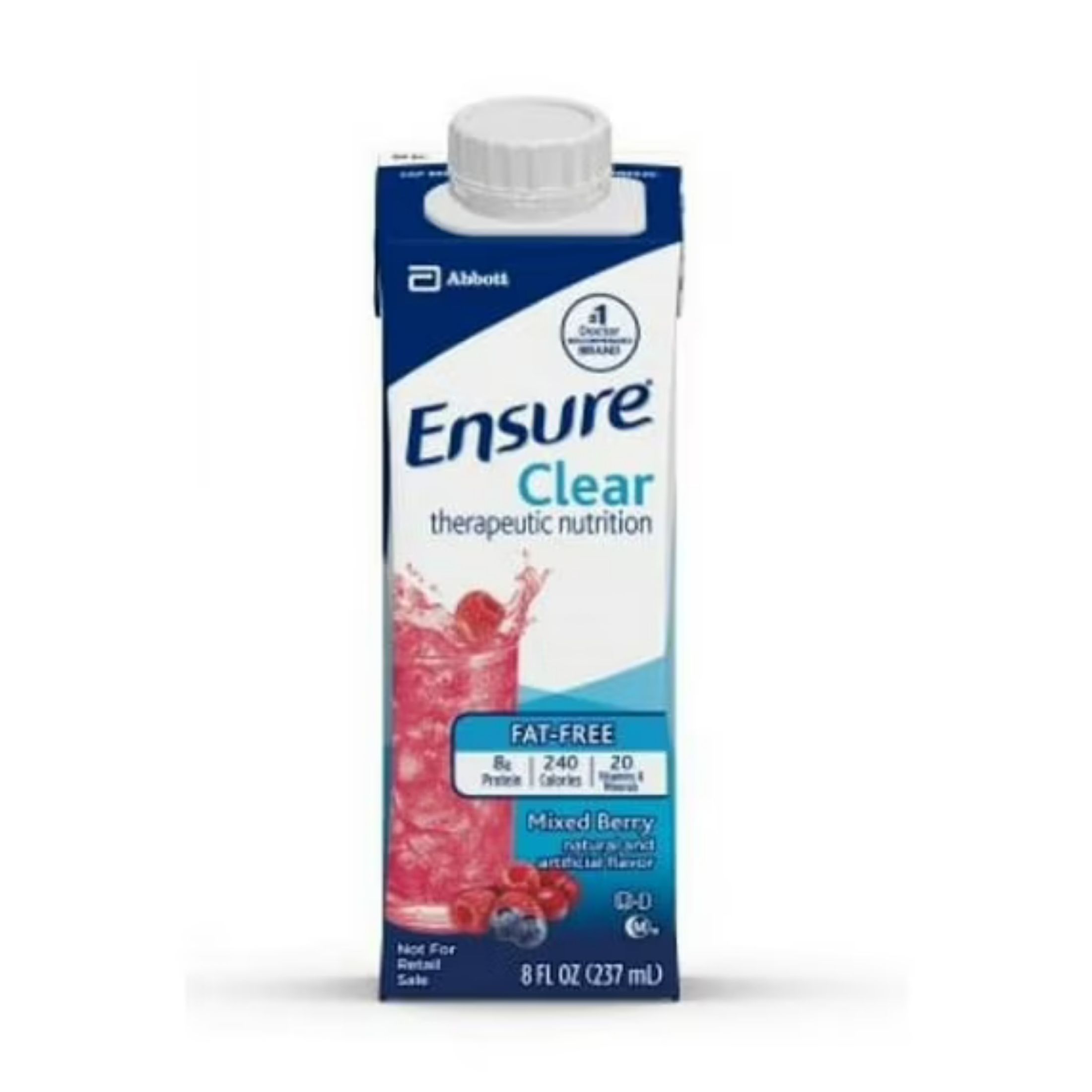 Ensure Clear Therapeutic Nutrition Mixed Berry Ready-to-Drink 8 Fl Oz Cartons