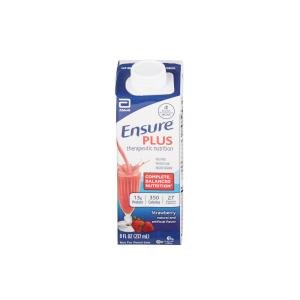 Abbott Ensure Plus Strawberry Oral Supplement, 8-oz Carton 1048231