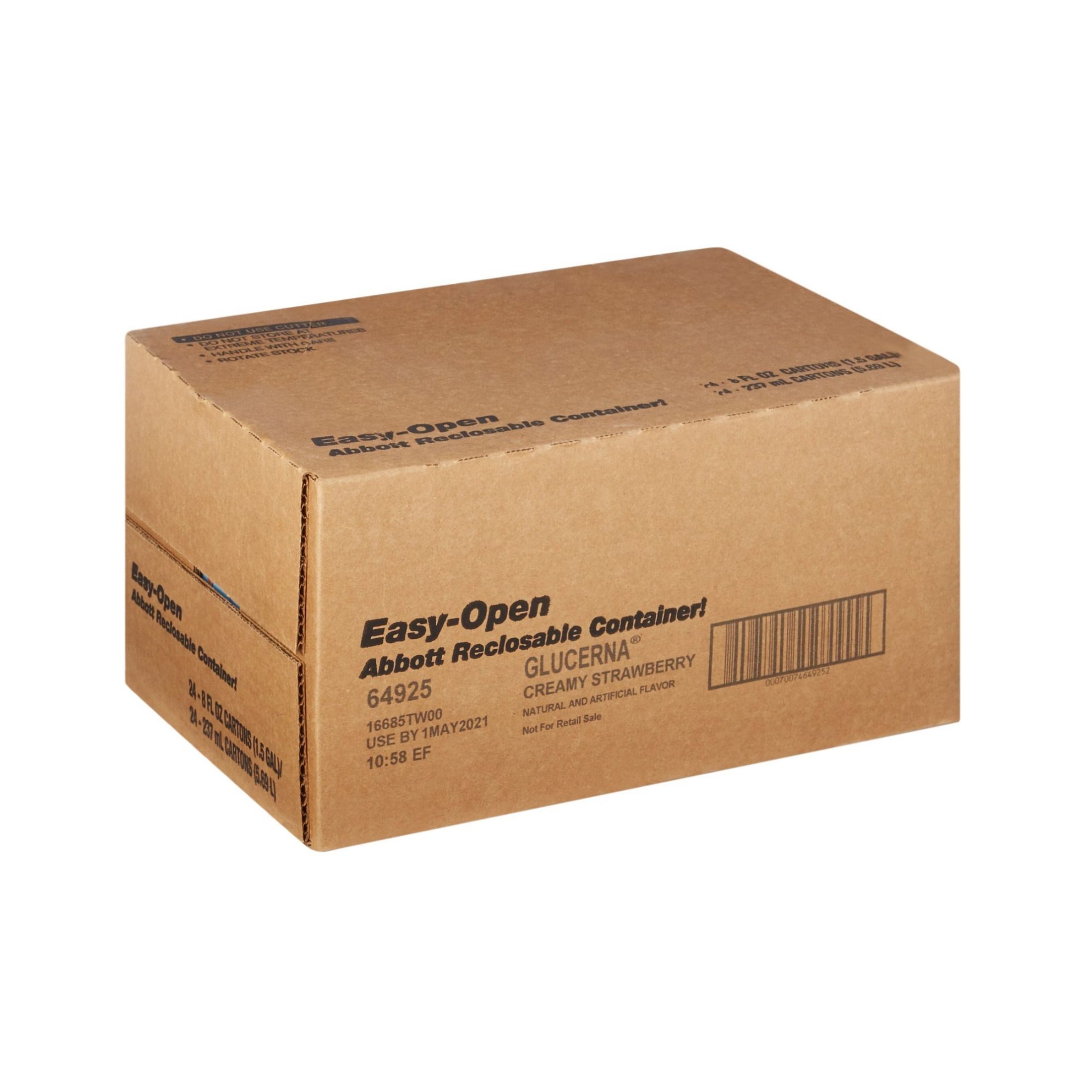 Glucerna Therapeutic Nutrition Shake Strawberry Oral Supplement 8 Fl. Oz. Carton