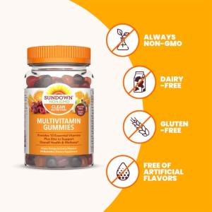 Sundown Naturals Multivitamin Gummies, Cherry/Orange/Grape
