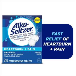 Alka-Seltzer Pain Reliever/Fever Reducer, Effervescent Tablets, Original Flavor