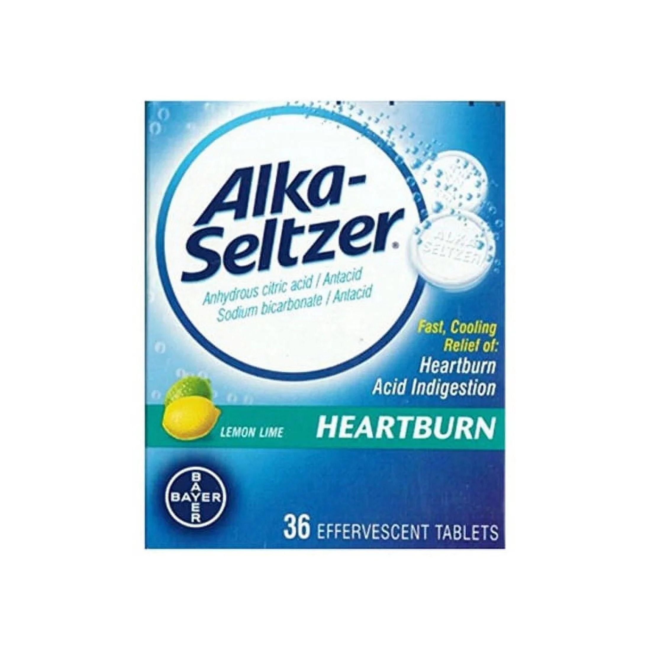 Alka-Seltzer Heartburn Relief, Lemon Lime, Effervescent Tablets
