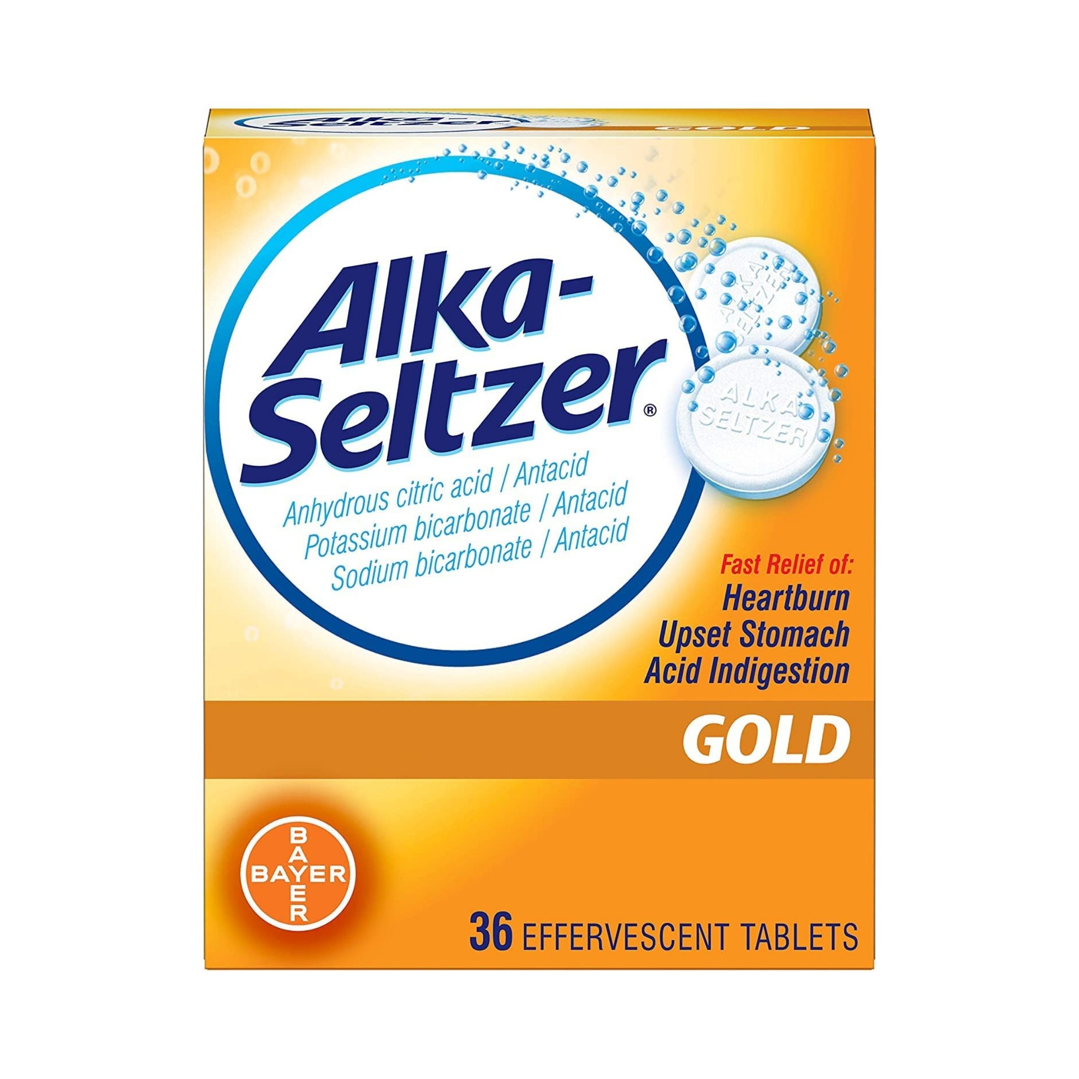 Alka-Seltzer Antacid Gold Effervescent Tablets