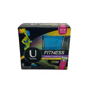 U by Kotex Fitness Tampons, Compact, Plastic Applicator, Regular, Unscented
